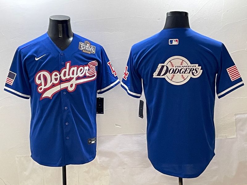 Men Los Angeles Dodgers Blank Blue Second generation Joint Name Nike 2025 MLB Jersey style 31->los angeles dodgers->MLB Jersey